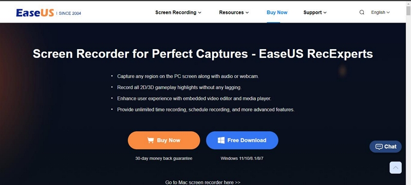 EaseUs RecExperts | ラグなしスクリーンレコーダーPC