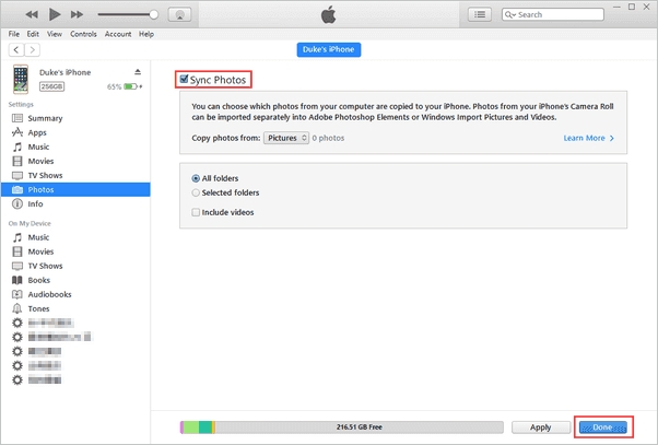 Using iTunes/Finder | transfer data from android to iphone