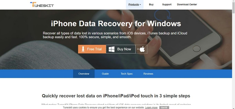 TunesKit iPhone データ復旧 | iPhoneのバックアップの回復