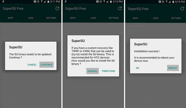 supersu を更新する