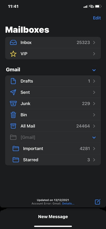 | iPhone のインターフェイス | iPhoneのGmailから完全に削除されたメールを復元する方法.