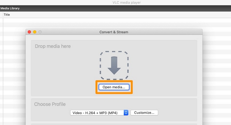 with VLC Media Player step 2 | quicktime mov to mp4