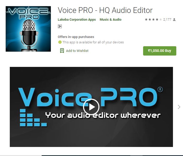 Voice PRO | Simple Audio Editor for Android