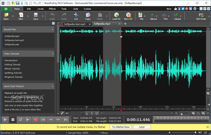 WavePad Audio editing software