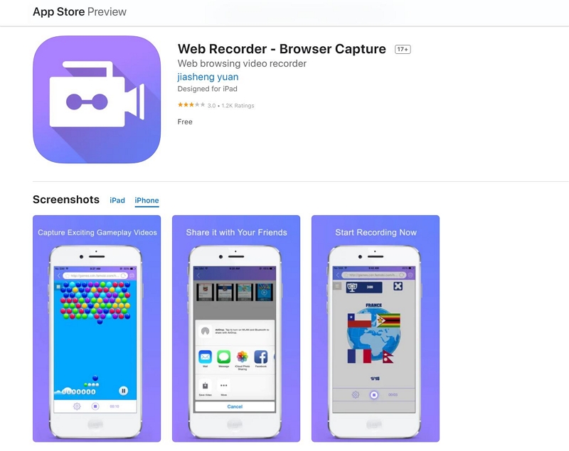 Web Recorder | screen recorder iphone