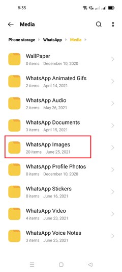 from Local Backup step 5 | whatsapp delete images recovery android