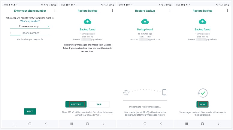 Using Google Drive Backup | whatsapp deleted photo recovery