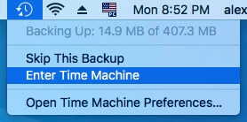 with Time Machine Backup step 3 | recover unsaved word document mac