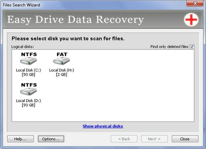 Data recovery interface | Easy Drive Data Recovery