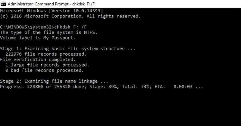 type the string chdsdk | Recover Corrupted Hard Drive