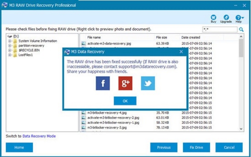 recover the raw data | M3 Raw Drive Recovery