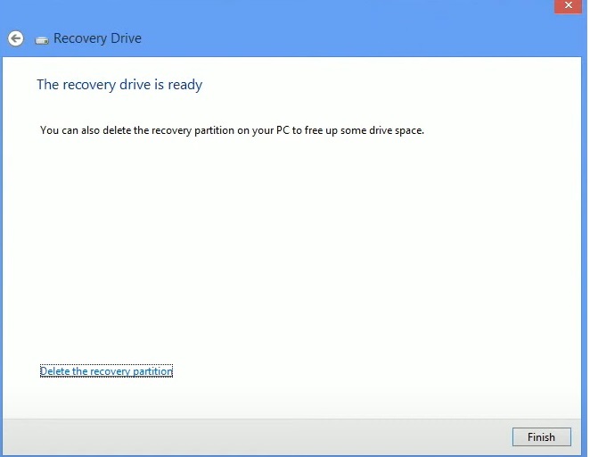 create windows 8 recovery drive step 5 | Disk Recovery
